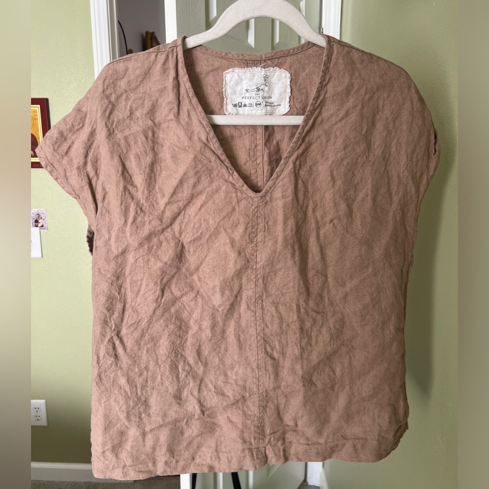 Not Perfect Linen Malta Top